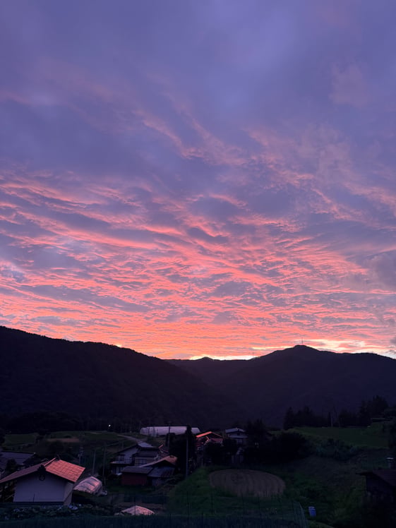 伊那谷の夕日
