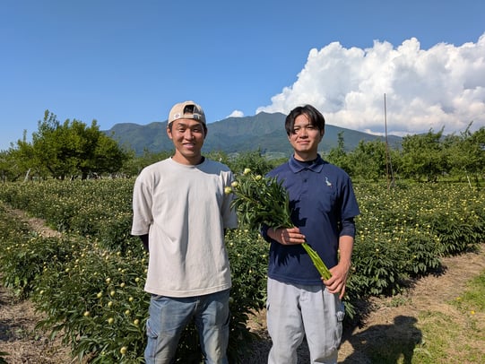 生産者と中野市職員