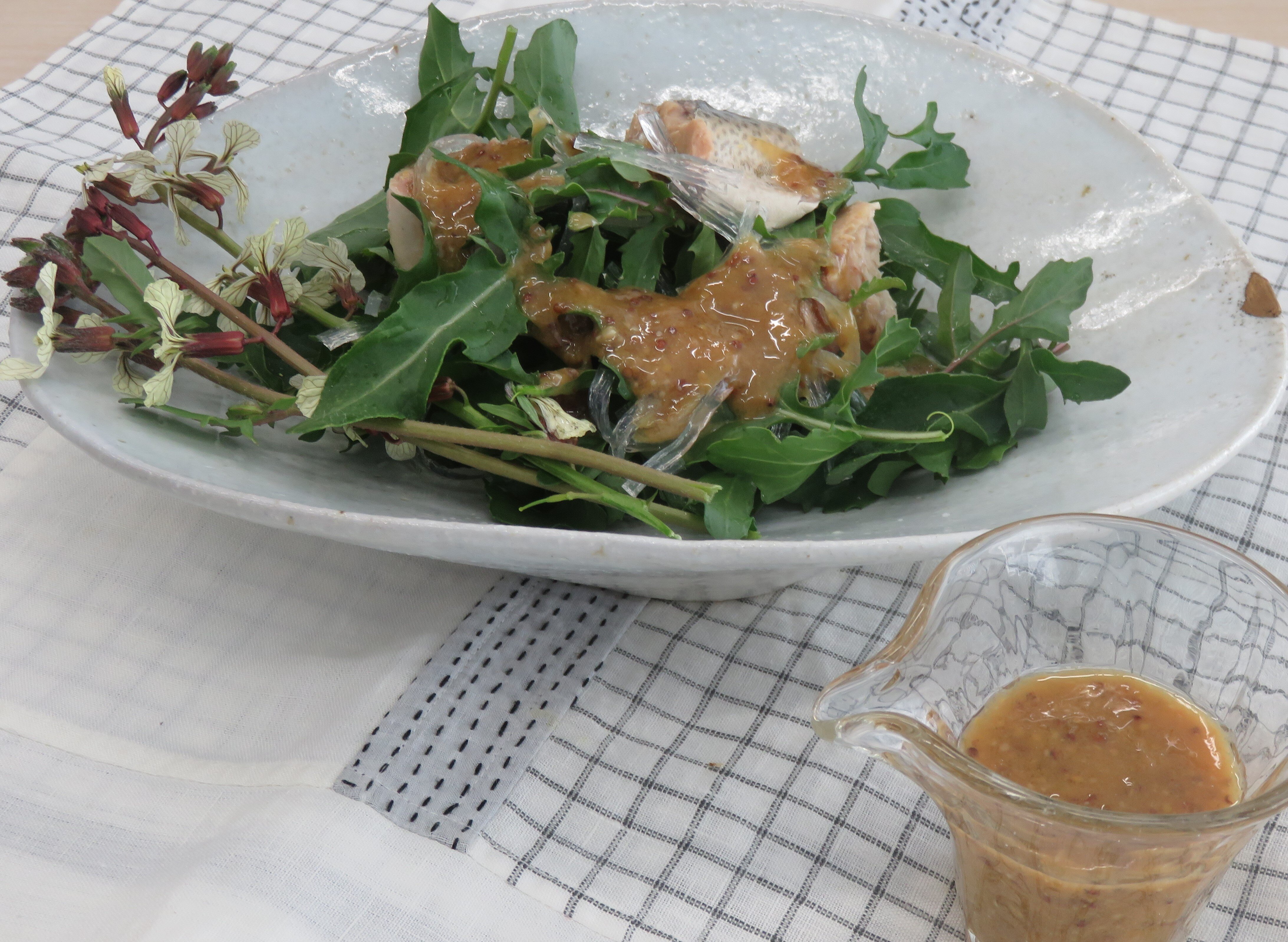 ルッコラのみそドレッシング