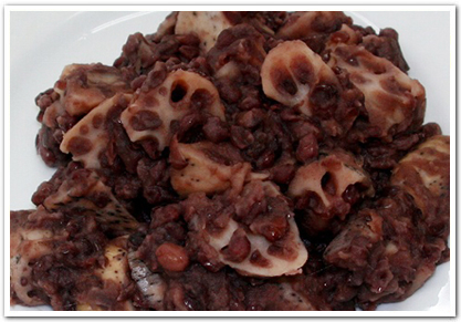 伝える●おらほの味 レンコンの小豆煮