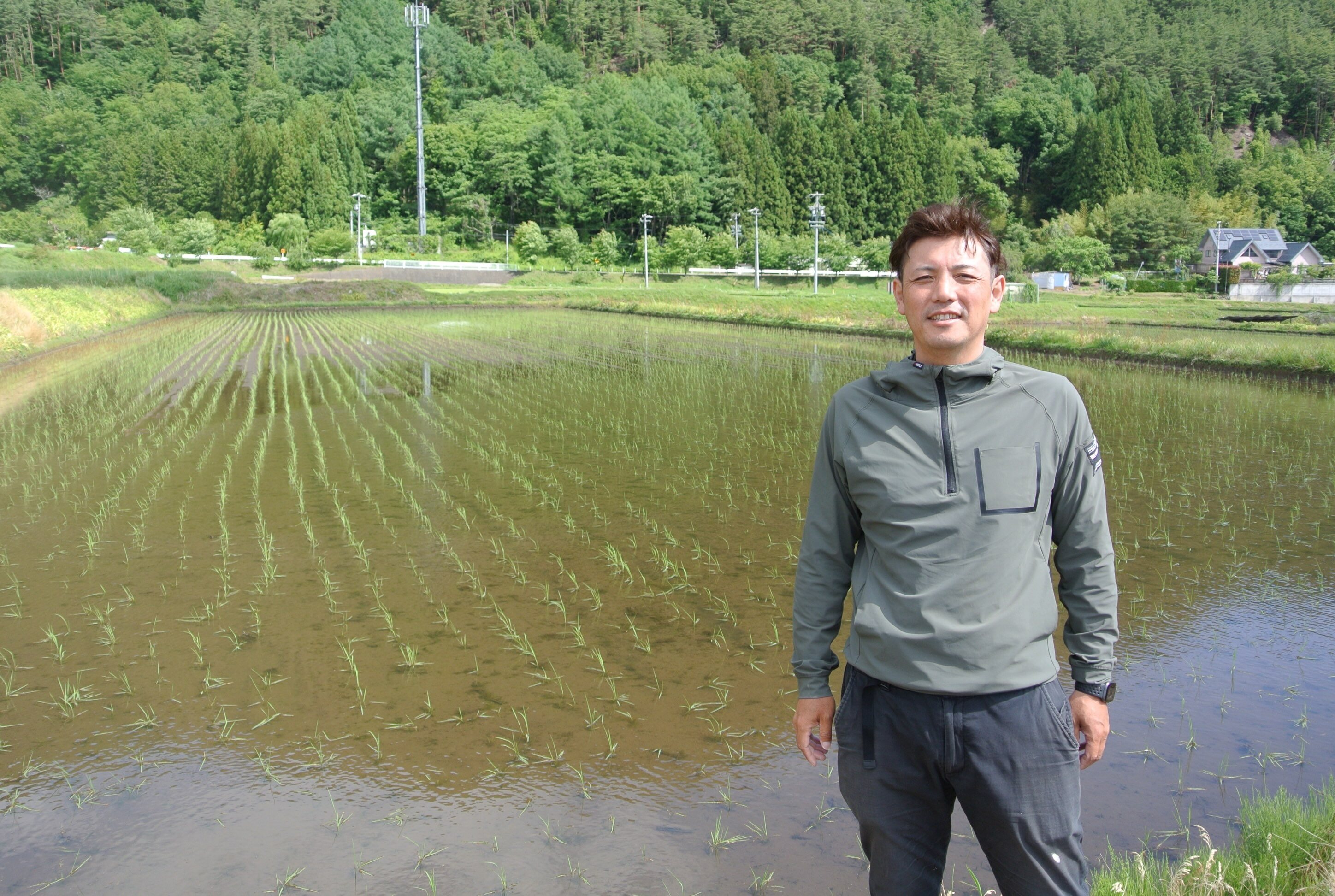 山恵錦を栽培する米農家、柿嶌洋一さん